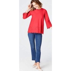 J.Jill Kick Flare Ankle Jeans Medium Wash Size 2